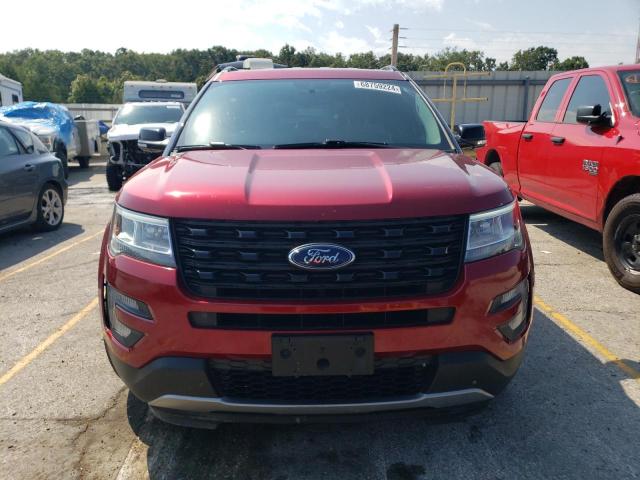 1FM5K7DH6HGD87452 - 2017 FORD EXPLORER XLT RED photo 5