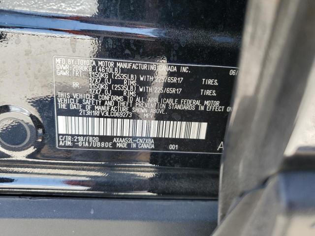 2T3H1RFV3LC069273 - 2020 TOYOTA RAV4 LE BLACK photo 13