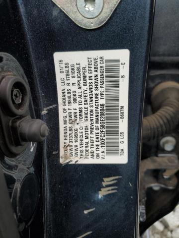 19XFC2F58GE208046 - 2016 HONDA CIVIC LX BLUE photo 12