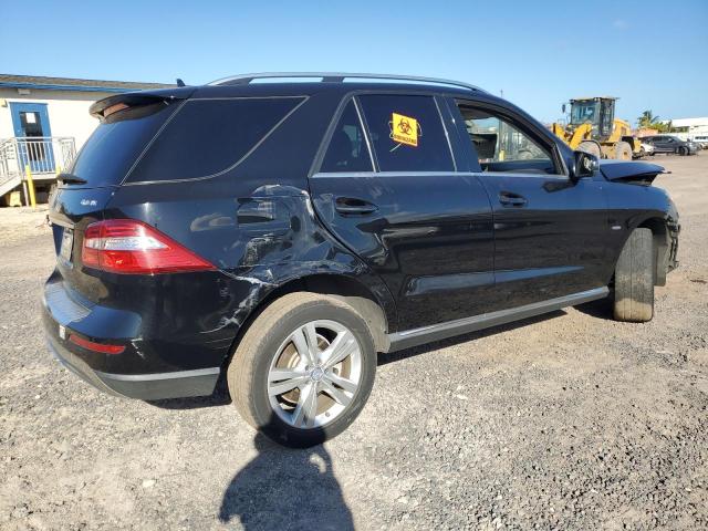 4JGDA5HB5CA039985 - 2012 MERCEDES-BENZ ML 350 4MATIC BLACK photo 3