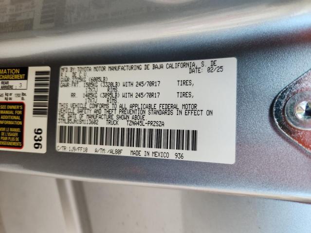 3TMLB5JN1SM113602 - 2025 TOYOTA TACOMA DOUBLE CAB 银色 照片 14