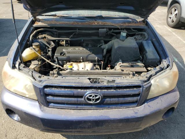 JTEGD21A870170859 - 2007 TOYOTA HIGHLANDER BLUE photo 11