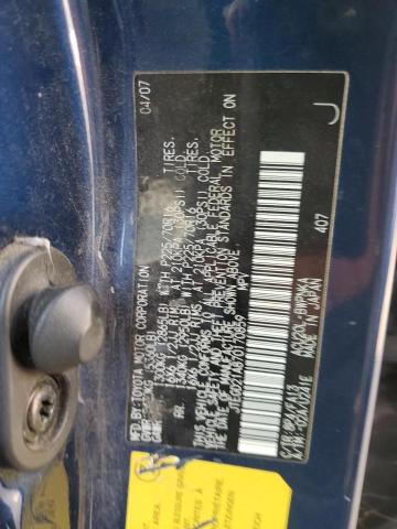 JTEGD21A870170859 - 2007 TOYOTA HIGHLANDER BLUE photo 12