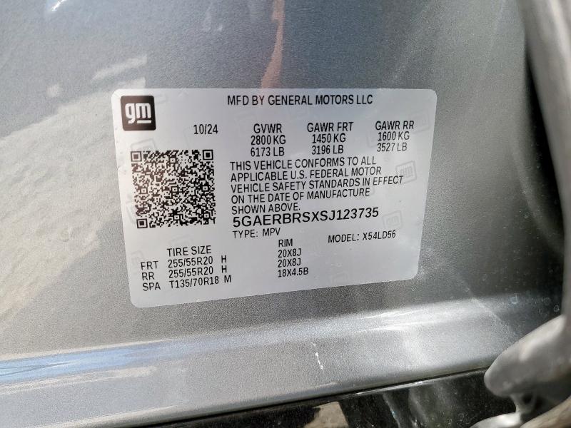 5GAERBRSXSJ123735 - 2025 BUICK ENCLAVE SPORT TOURING GRAY photo 14