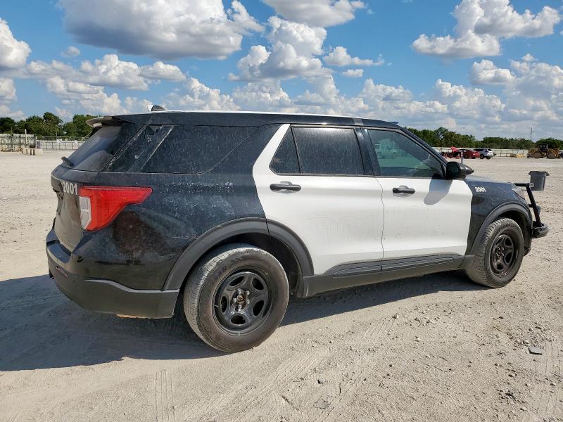 1FM5K8AB2LGA18912 - 2020 FORD EXPLORER POLICE INTERCEPTOR ذو لونين صورة 3