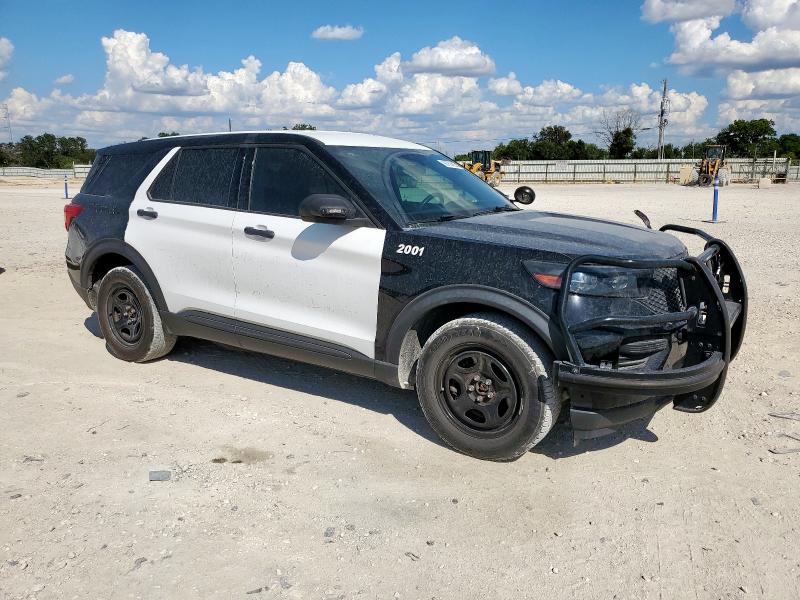 1FM5K8AB2LGA18912 - 2020 FORD EXPLORER POLICE INTERCEPTOR ذو لونين صورة 4