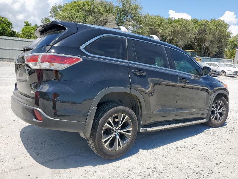 5TDKKRFH9GS503442 - 2016 TOYOTA HIGHLANDER XLE Чорний фото 3