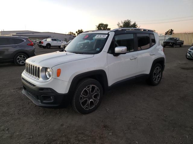 ZACCJADT9GPE01782 - 2016 JEEP RENEGADE LIMITED WHITE photo 1
