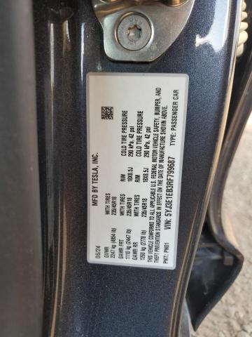 5YJ3E1EB3RF799687 - 2024 TESLA MODEL 3 رمادي صورة 12