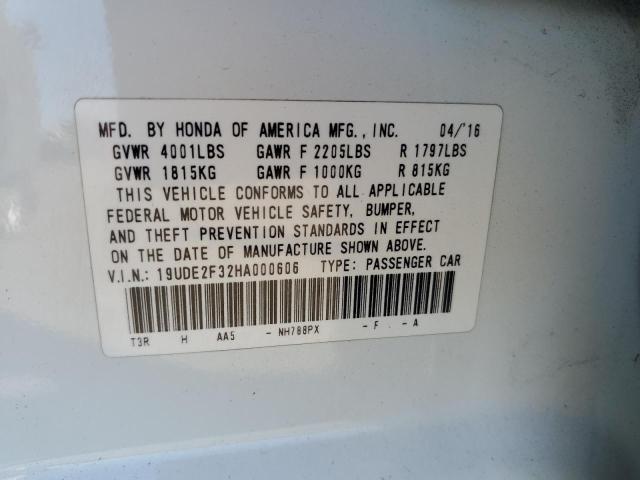 19UDE2F32HA000606 - 2017 ACURA ILX BASE WATCH PLUS WHITE photo 13