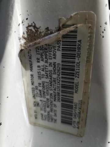 1NXBR12E1XZ242629 - 1999 TOYOTA COROLLA VE WHITE photo 12