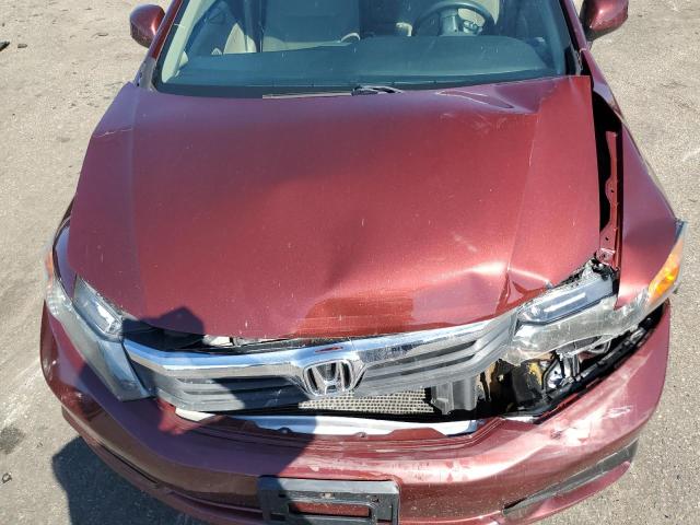 19XFB2F86CE353142 - 2012 HONDA CIVIC EX BURGUNDY photo 11