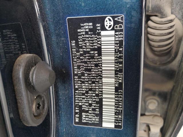 5YFBURHE7JP854685 - 2018 TOYOTA COROLLA L 蓝色 照片 12