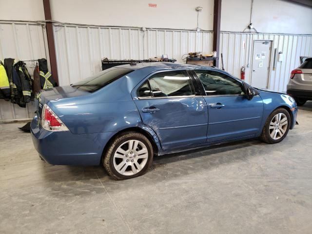 3FAHP08Z59R100910 - 2009 FORD FUSION SEL BLUE photo 3