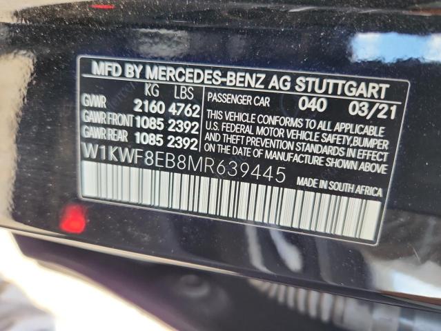 W1KWF8EB8MR639445 - 2021 MERCEDES-BENZ C 300 4MATIC BLACK photo 12