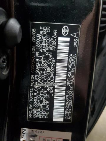JTDBL40E399073987 - 2009 TOYOTA COROLLA BASE BLACK photo 13