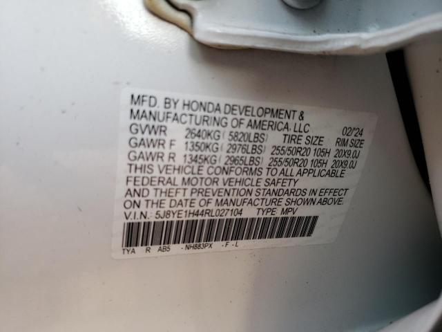 5J8YE1H44RL027104 - 2024 ACURA MDX TECHNOLOGY თეთრი ფოტო 13