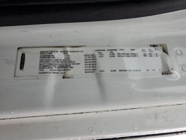 1FUJHTDV9LLLC7802 - 2020 FREIGHTLINER CASCADIA 1 WHITE photo 10