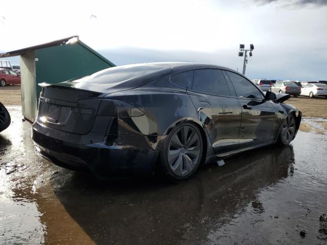 5YJSA1E62NF459967 - 2022 TESLA MODEL S შავი ფოტო 3