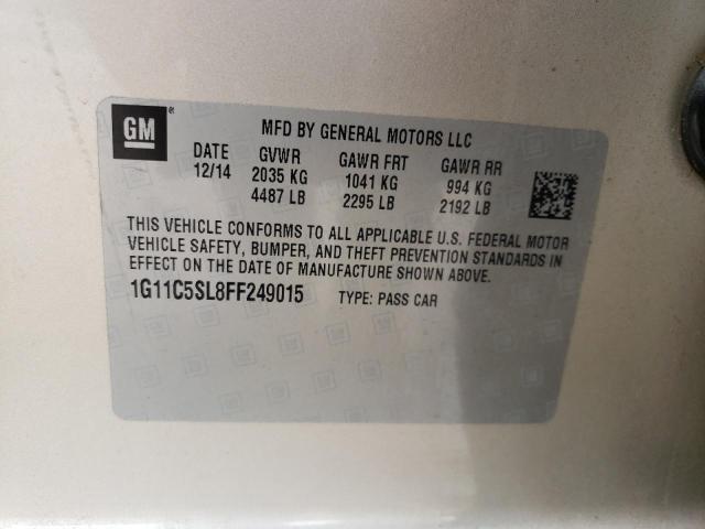 1G11C5SL8FF249015 - 2015 CHEVROLET MALIBU 1LT 米色 照片 12