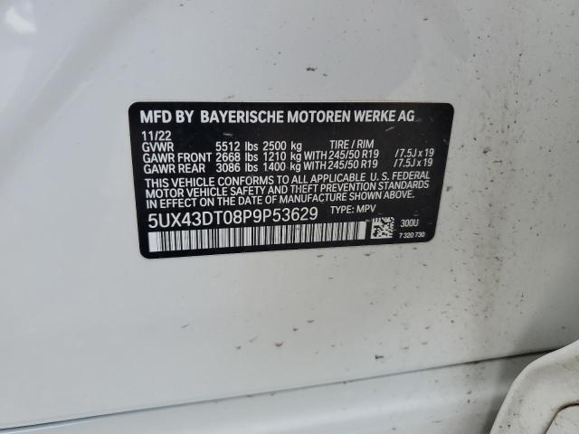 5UX43DT08P9P53629 - 2023 BMW X4 M40I WHITE photo 13