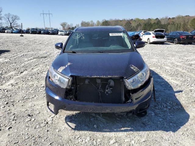 5TDKKRFH8ES021560 - 2014 TOYOTA HIGHLANDER XLE BLUE photo 5