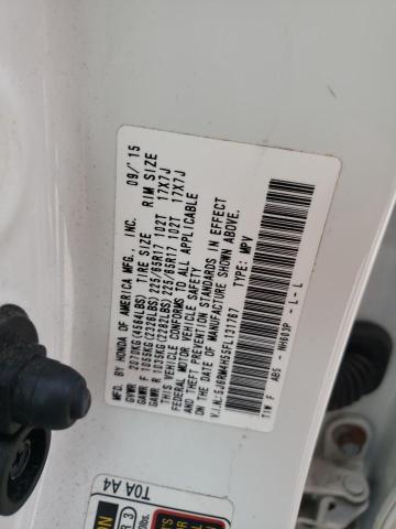 5J6RM4H55FL131767 - 2015 HONDA CR-V EX თეთრი ფოტო 13