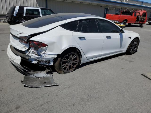 5YJSA1E57NF465156 - 2022 TESLA MODEL S თეთრი ფოტო 3