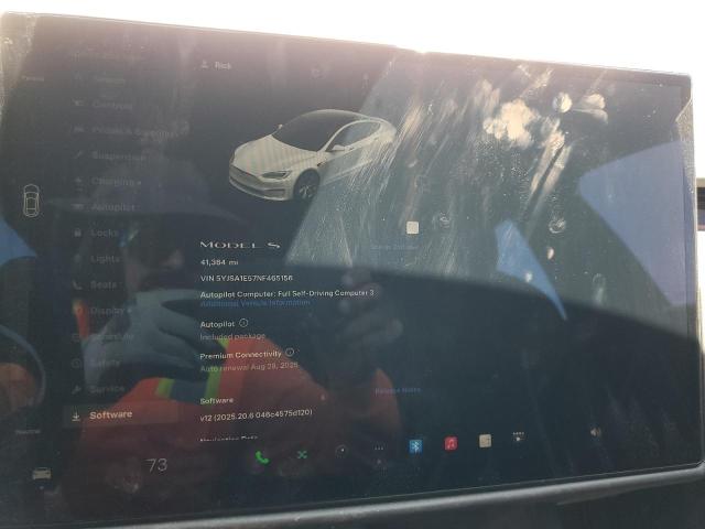 5YJSA1E57NF465156 - 2022 TESLA MODEL S თეთრი ფოტო 9