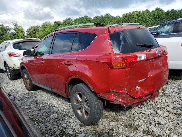 2T3WFREV6FW191431 - 2015 TOYOTA RAV4 XLE RED photo 2
