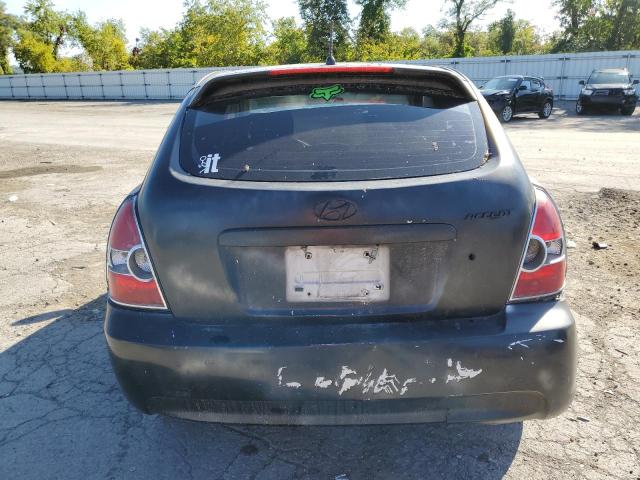 KMHCM36C78U064847 - 2008 HYUNDAI ACCENT GS BLACK photo 6