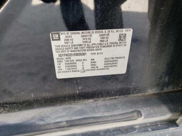 3GYFNCE31ES635061 - 2014 CADILLAC SRX PERFORMANCE COLLECTION Czarny zdjęcie 14