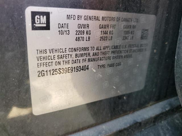 2G1125S39E9193404 - 2014 CHEVROLET IMPALA LT CHARCOAL photo 12