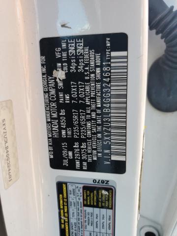 5XYZU3LB4GG324681 - 2016 HYUNDAI SANTA FE SPORT WHITE photo 12