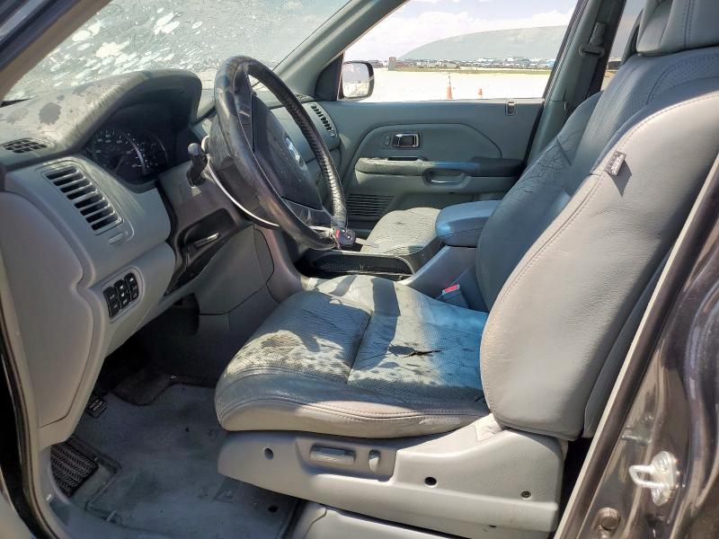 5FNYF18565B004571 - 2005 HONDA PILOT EXL GRAY photo 7