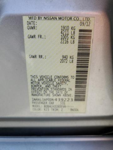 1N4AL3AP0DN439223 - 2013 NISSAN ALTIMA 2.5 SILVER photo 13