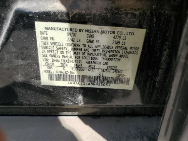 1N4AL21EX8N425053 - 2008 NISSAN ALTIMA 2.5 BLACK photo 12