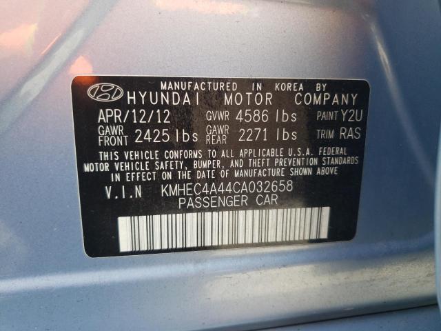 KMHEC4A44CA032658 - 2012 HYUNDAI SONATA HYBRID BLUE photo 13