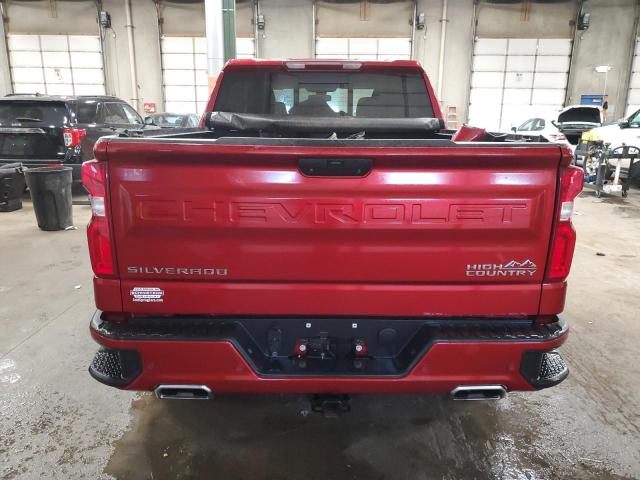 1GCUYHEL7NZ204518 - 2022 CHEVROLET SILVERADO K1500 HIGH COUNTRY RED photo 6