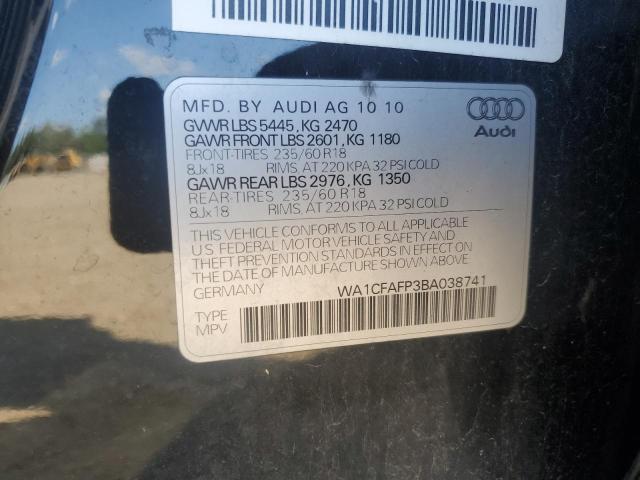 WA1CFAFP3BA038741 - 2011 AUDI Q5 PREMIUM BLACK photo 12
