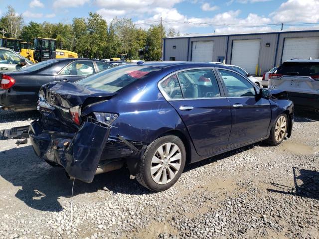 1HGCR2F89EA107255 - 2014 HONDA ACCORD EXL BLUE photo 3