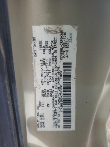 4TASM92N5XZ511697 - 1999 TOYOTA TACOMA XTRACAB PRERUNNER თეთრი ფოტო 12