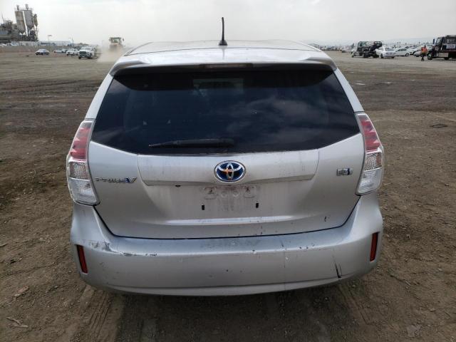 JTDZN3EU0FJ038594 - 2015 TOYOTA PRIUS V SILVER photo 6