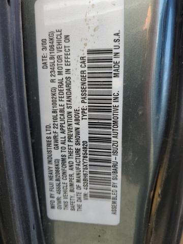 4S3BH675XY7654920 - 2000 SUBARU LEGACY OUTBACK AWP 绿色 照片 12