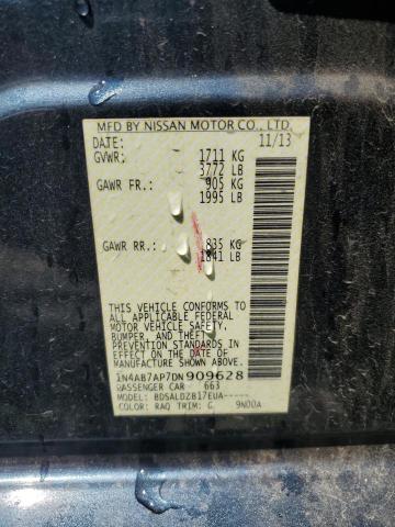 1N4AB7AP7DN909628 - 2013 NISSAN SENTRA S BLUE photo 12