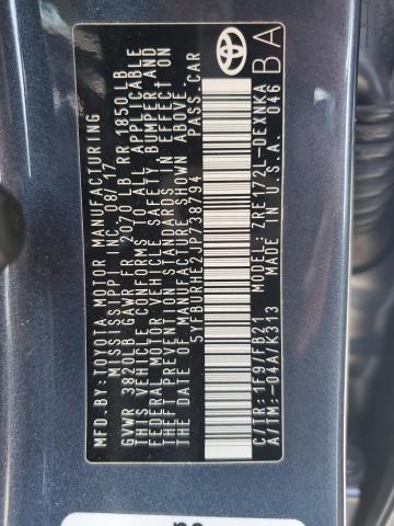 5YFBURHE2JP738794 - 2018 TOYOTA COROLLA L GRAY photo 12