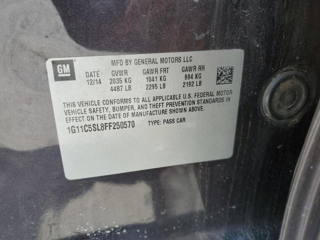 1G11C5SL8FF250570 - 2015 CHEVROLET MALIBU 1LT BLACK photo 12