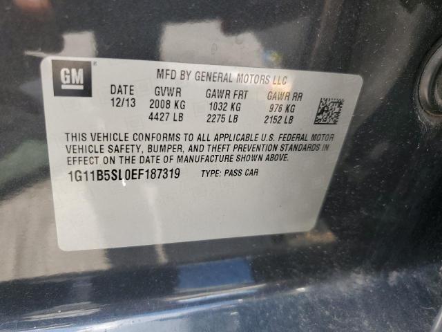 1G11B5SL0EF187319 - 2014 CHEVROLET MALIBU LS 石墨色 照片 12