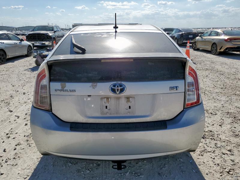 JTDKN3DU7D5557540 - 2013 TOYOTA PRIUS SILVER photo 6