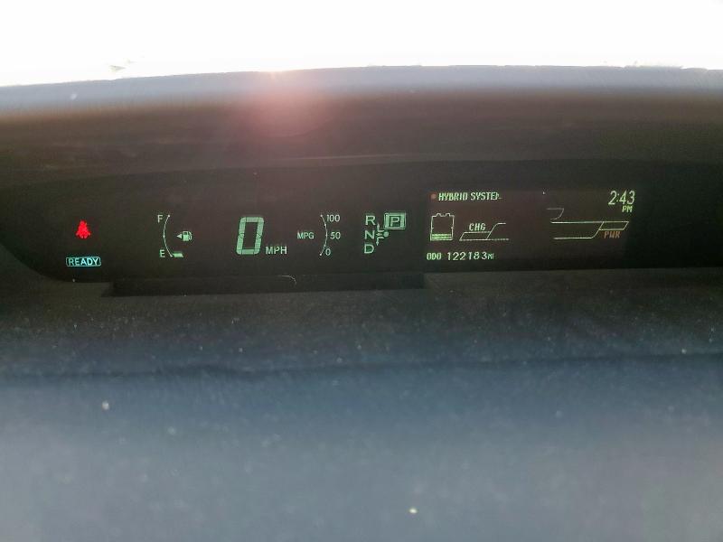 JTDKN3DU7D5557540 - 2013 TOYOTA PRIUS SILVER photo 9